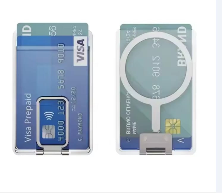 Clear Magnetic Card Holder Wallet Case