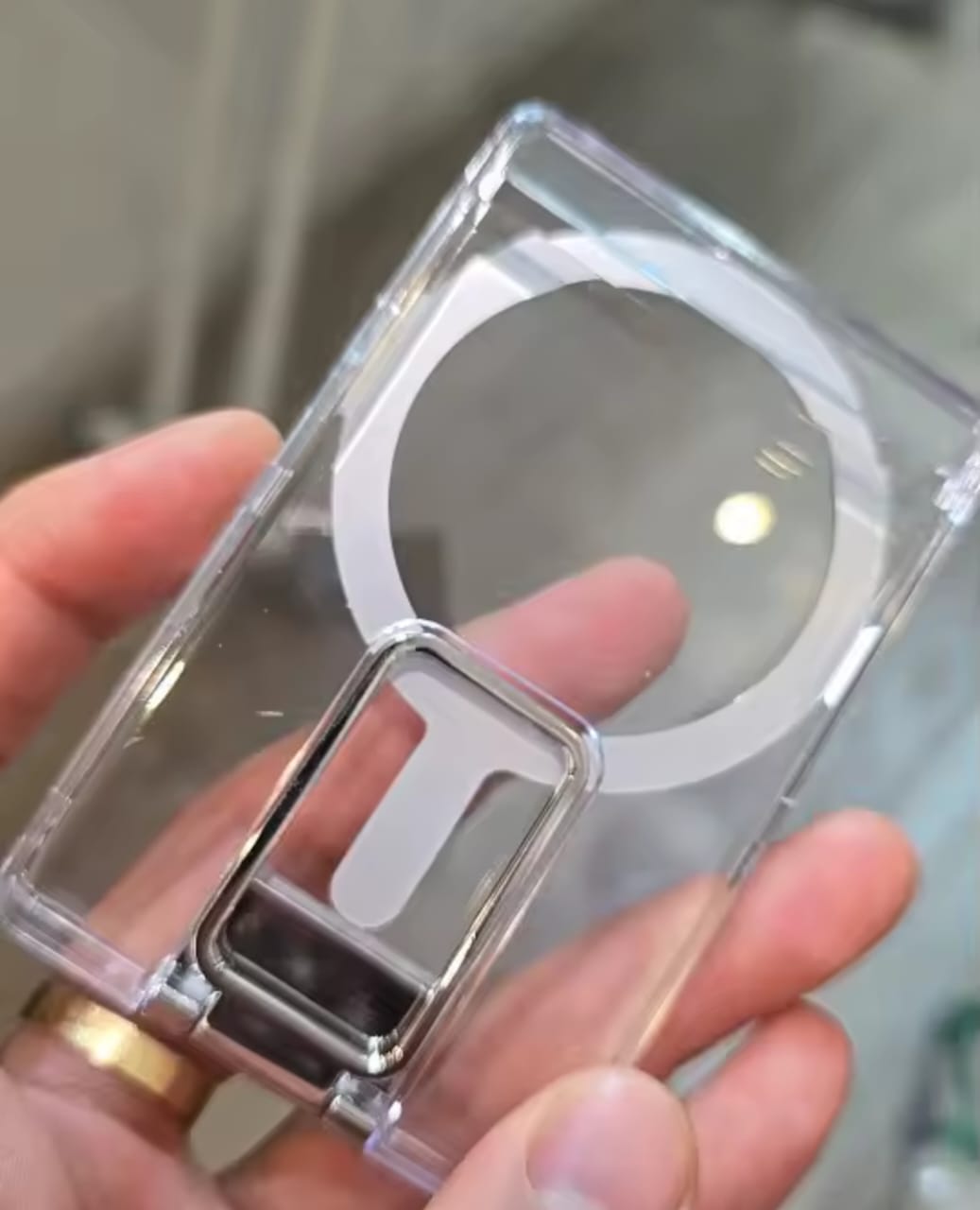 Clear Magnetic Card Holder Wallet Case